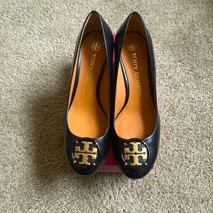 Tory Burch Black Wedges
